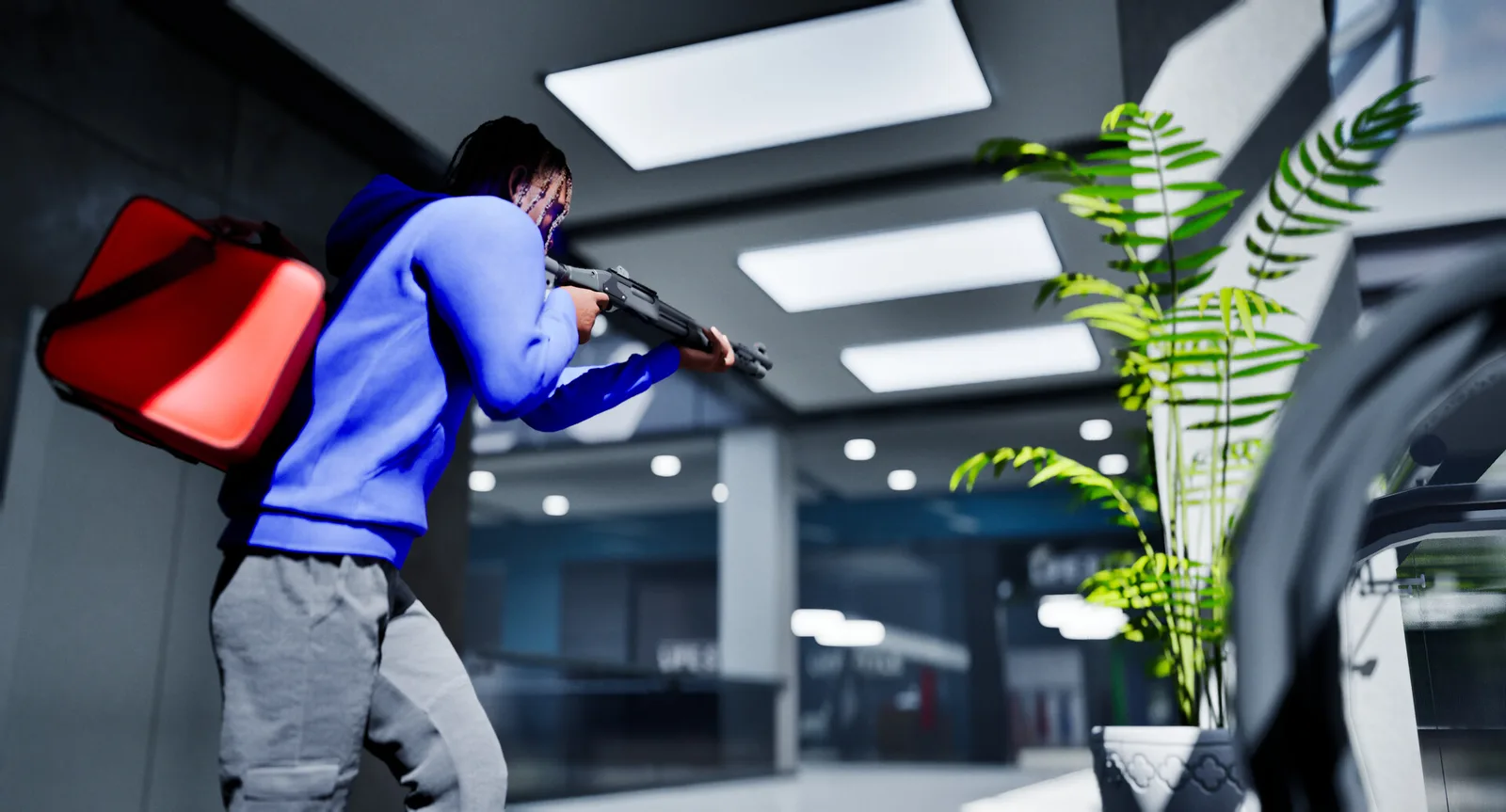 Official gameplay screenshot illustrating the Hood Warfare 2 setting